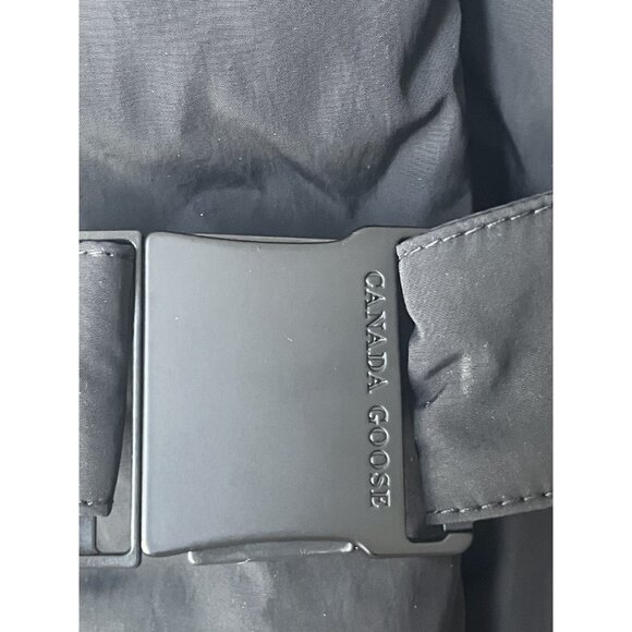 Canada Goose Black Puffer Hooded Belted Long Down Coat Womens - Picture 8 of 16